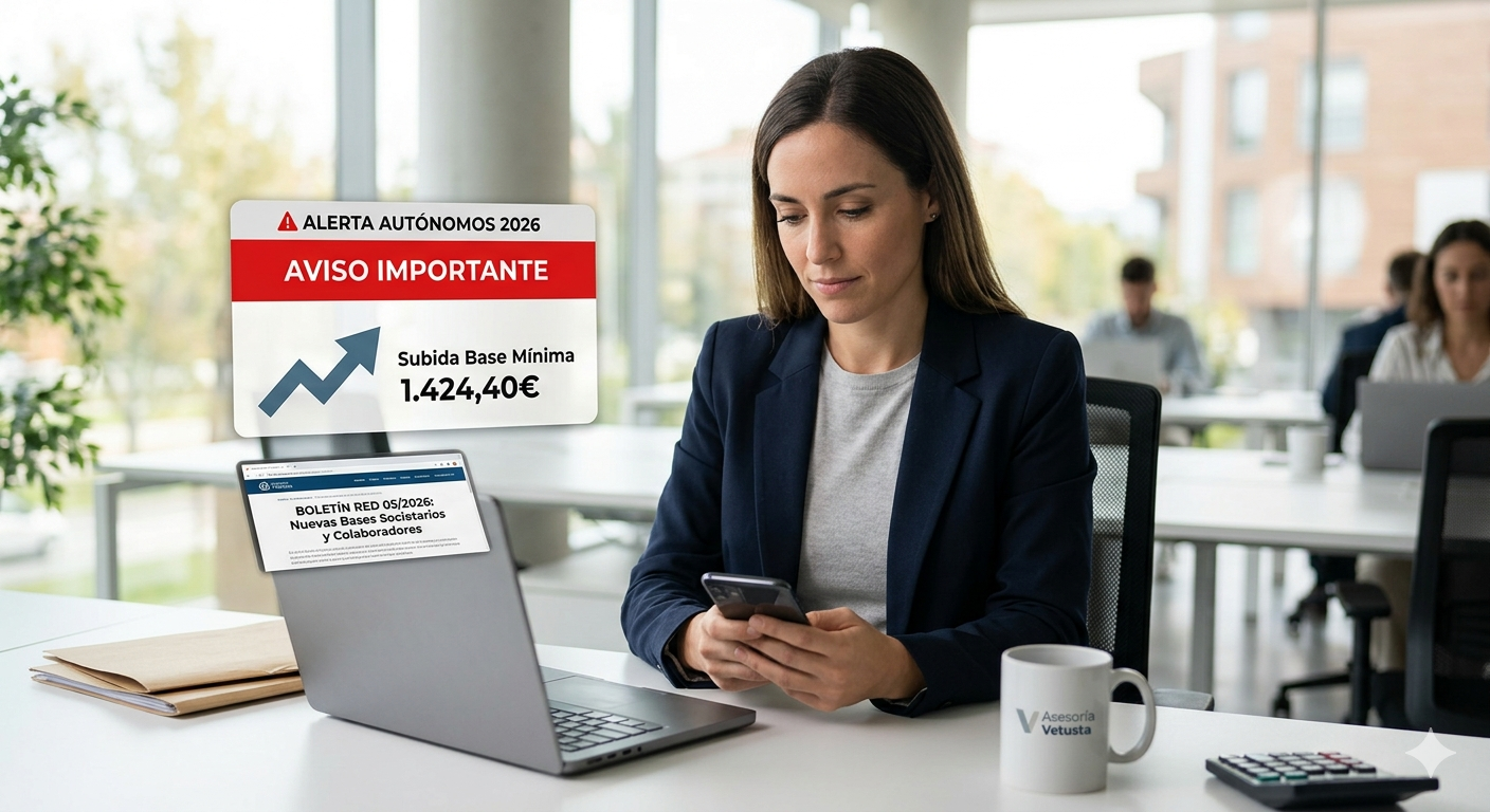 SUBIDA BASE MINIMA AUTONOMOS SOCIETARIOS Y FAMILIARES COLABORADORES 2026